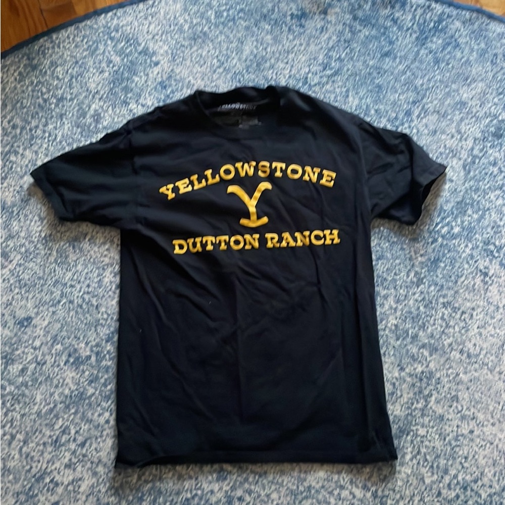 Yellow stone black and yellow t shirt